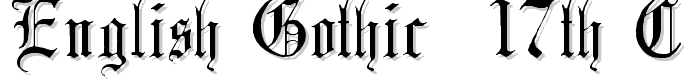 English Gothic, 17th c. font